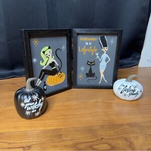 MCM Retro Halloween Decor Spooky 50s 60s Mid Century Modern Cat Witch Atomic Era